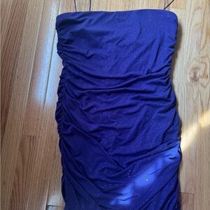 B Darlin Midnight Purple Glitter Dress